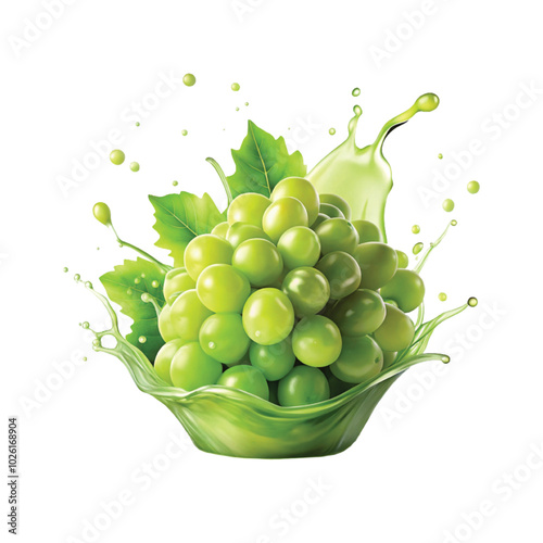 fresh grapes splash png design 