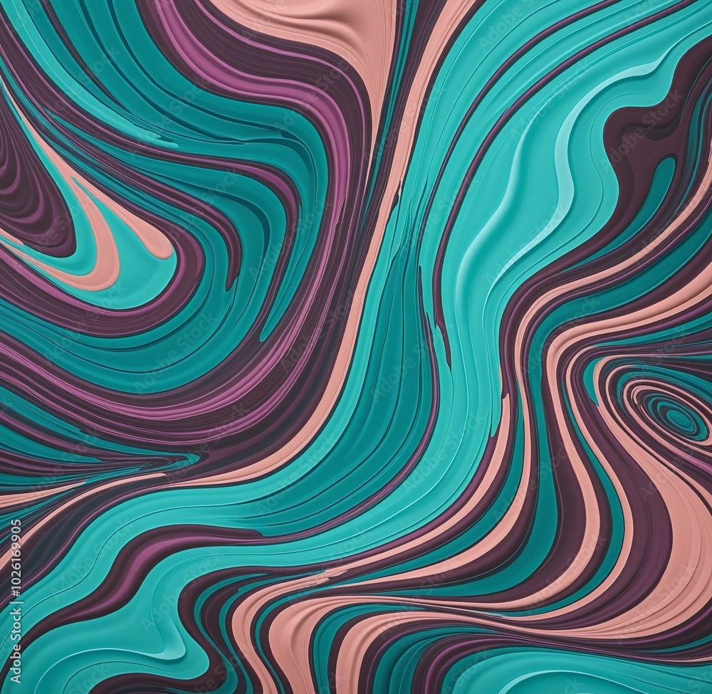 Bold Abstract Pattern with MediumPurple, Cyan, and RosyBrown Organic Shapes Bold Abstract Pattern with MediumPurple, Cyan, and RosyBrown Organic Shapes