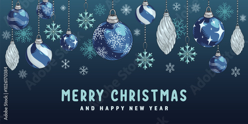 Merry Christmas festive flyer colorful