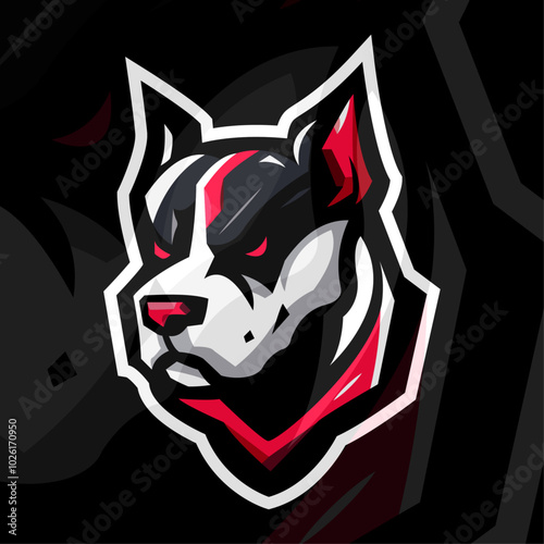 Husky Dog Head Team Mascot Logo. Available in vector format for unlimited file size and to easily change the colour