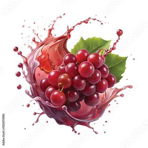 fresh grapes splash png design 