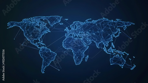 Fototapeta Naklejka Na Ścianę i Meble -  Abstract technology internet world map global vector image