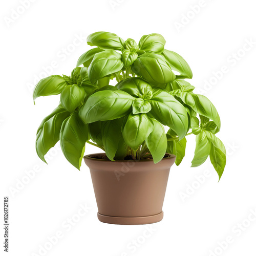 flower in pot isolated on white background

