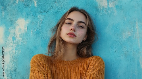 Minimalist portrait of young woman Emphasizing simplicity, this keyword is often used in fashion or editorial photography.