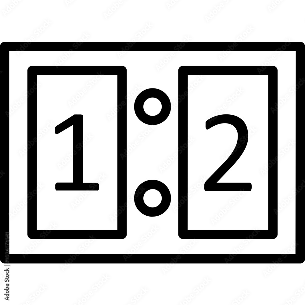 Scoreboard vector icon in outline style Scoreboard vector icon in outline style