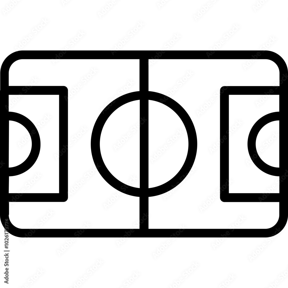 Game Playground vector icon in outline style Game Playground vector icon in outline style