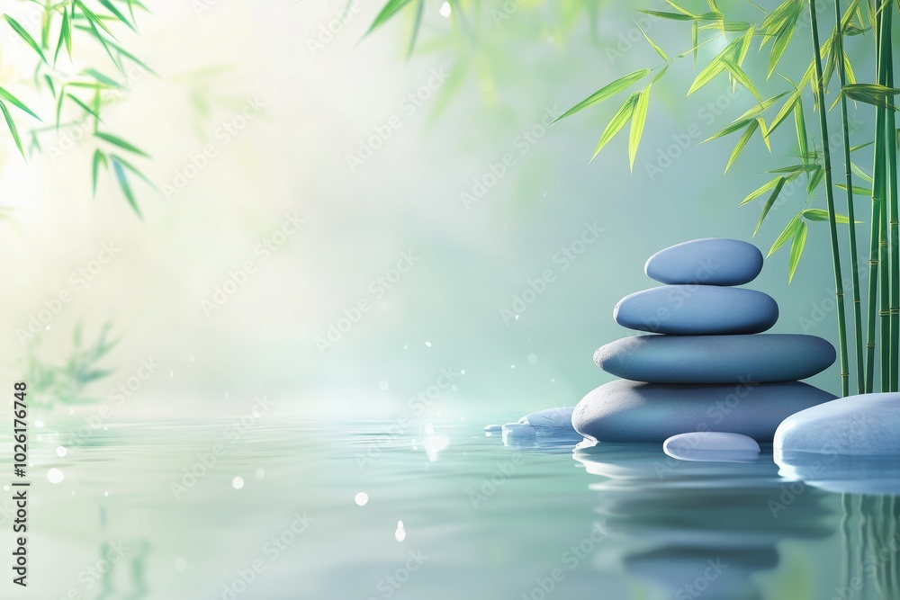 Obraz premium Elegant Spa Background with Natural Elements