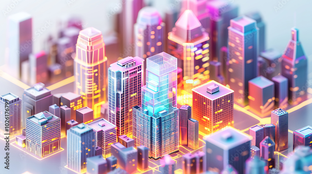 Obraz premium city skyline