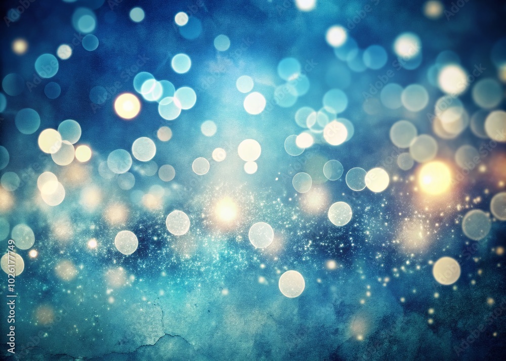 White Bokeh Effect on Grungy Blue Background for Stunning Visuals White Bokeh Effect on Grungy Blue Background for Stunning Visuals