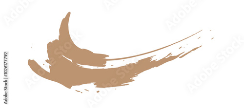 金色のブラシストローク。筆跡