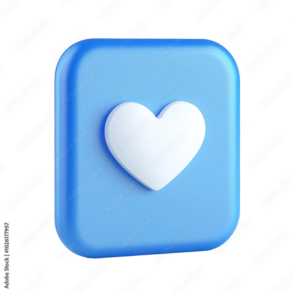 Simple and Modern Heart Icon on a Soft Blue Background for Love and Connection Simple and Modern Heart Icon on a Soft Blue Background for Love and Connection