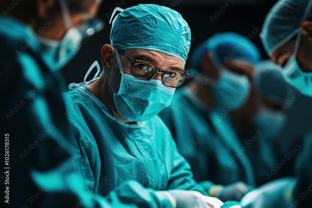 Surgeon Focused on Performing Surgery in Operating Room Surgeon Focused on Performing Surgery in Operating Room