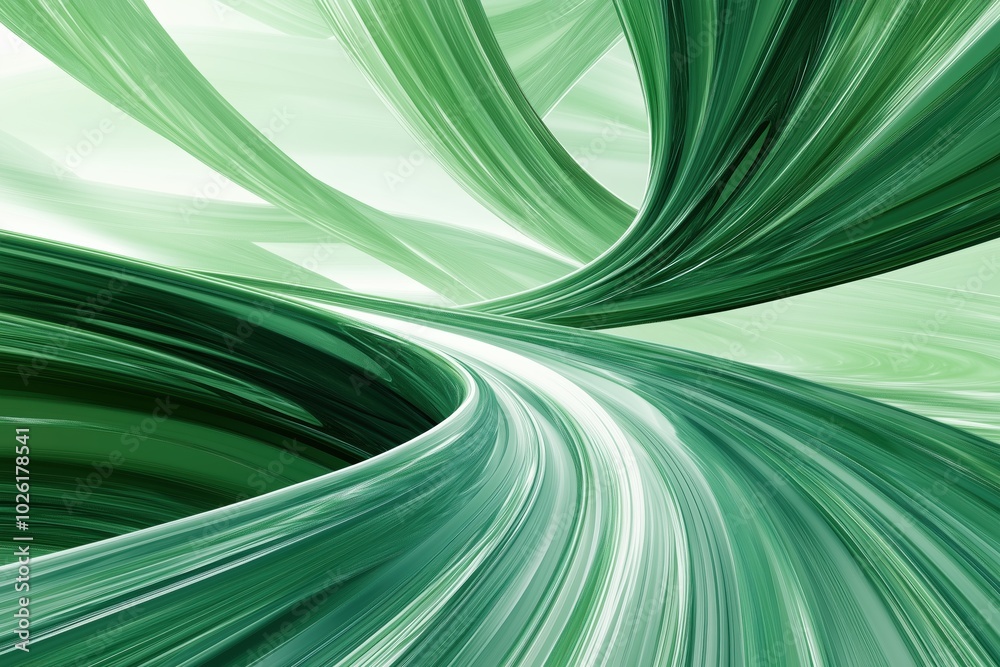 Dynamic Swirls of Green in Abstract Highways Dynamic Swirls of Green in Abstract Highways