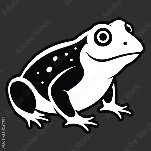 Solid color Sehuencas Water Frog animal vector design