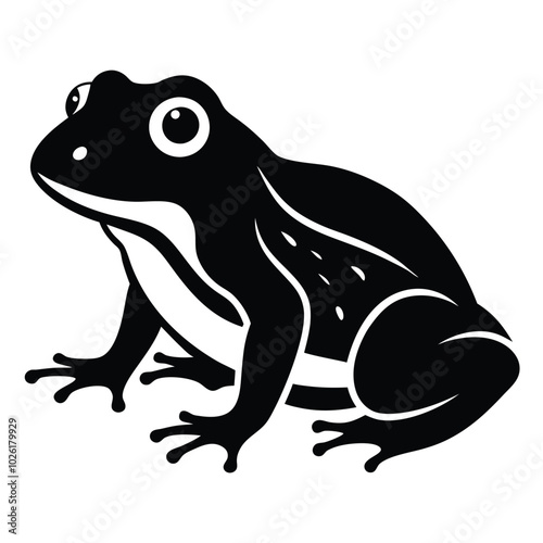 Solid color Sehuencas Water Frog animal vector design