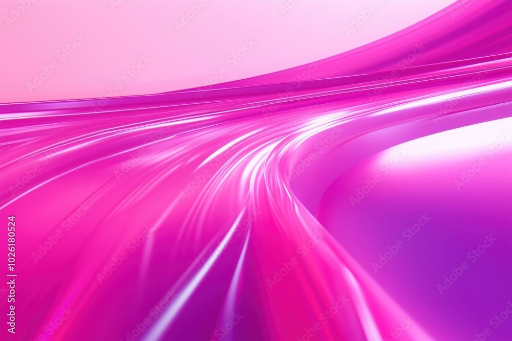 Flowing Magenta Lines Simulating Highways Flowing Magenta Lines Simulating Highways