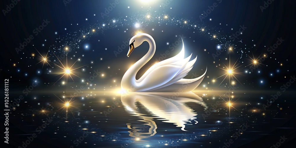 a standalone vector graphic ideal for night photography themes, embodying elegance and sophistication in a minimalist style for visual branding.