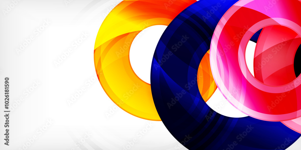 Bright colorful circles with light effects. Abstract background Bright colorful circles with light effects. Abstract background