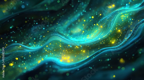 Surreal graphics background with bioluminescent effects - Combining the dreamlike quality of surreal art with the glowing allure of bioluminescence, creating a truly unique visual experience.