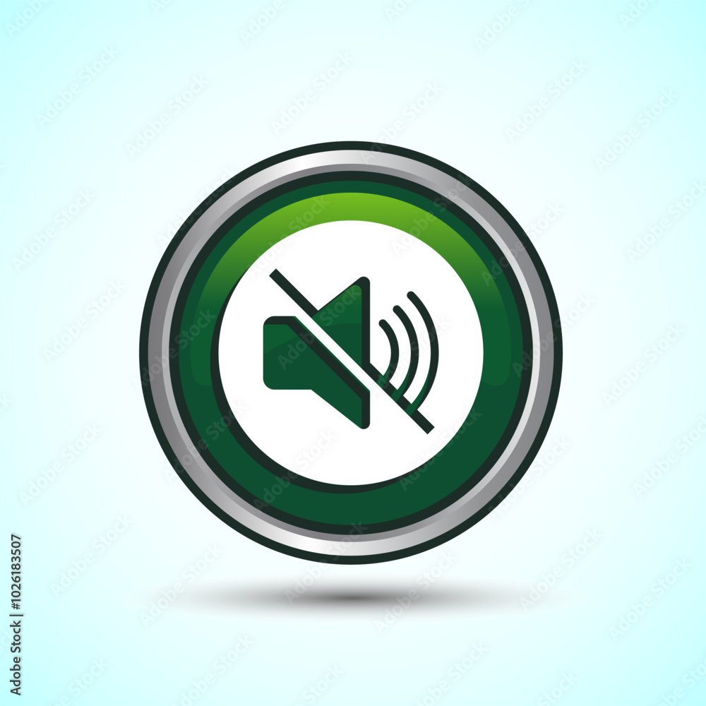 Volume Icon Design Illustration, Sound Icon For Apps and Websites, Green Color Round Button Design Volume Icon Design Illustration, Sound Icon For Apps and Websites, Green Color Round Button Design