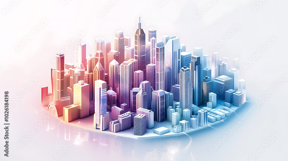 Naklejka premium city skyline