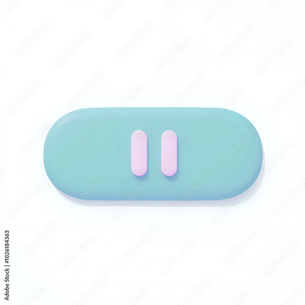 A pause button icon featuring simple line art against a white background, perfect for media applications and user interfaces.