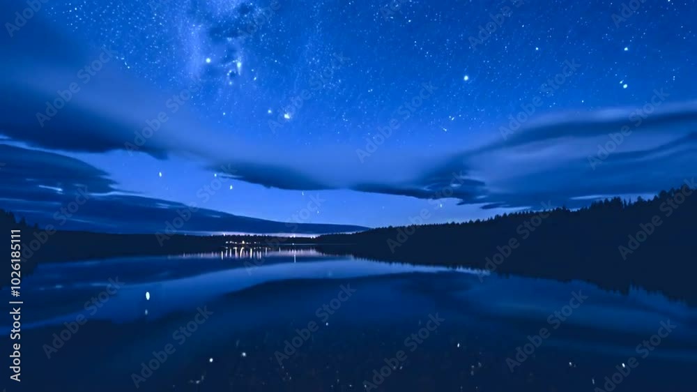 night landscape with moon and stars night landscape with moon and stars