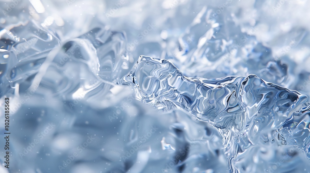 Close-up of ice crystals reflecting light in a cool tone captured in a natural setting Close-up of ice crystals reflecting light in a cool tone captured in a natural setting