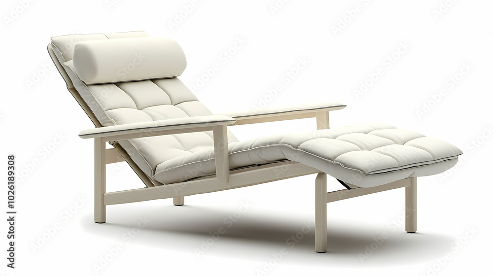 An isolated leather sofa with cushions on a white background, suitable for comfortable seating in a modern home An isolated leather sofa with cushions on a white background, suitable for comfortable seating in a modern home