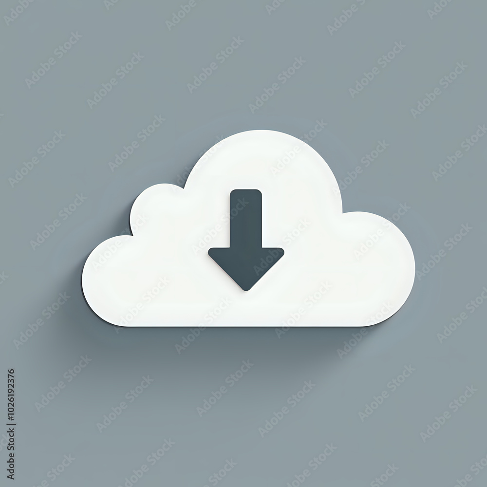 A cloud download icon with a structure similar to the upload cloud icon, featuring an outlined cloud and a downward-pointing arrow, ideal for file download interfaces and applications. A cloud download icon with a structure similar to the upload cloud icon, featuring an outlined cloud and a downward-pointing arrow, ideal for file download interfaces and applications.