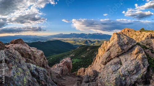 Golden Hour Overlook of Pikes Peak State Park: Dramatic Clouds and Vibrant Colors Captured with Nikon D850 in Stunning Landscape Photography.