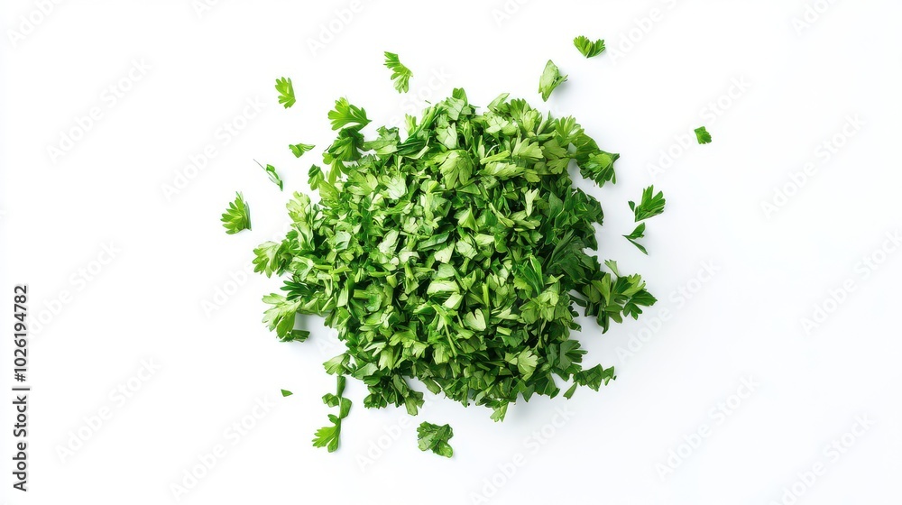 Freshly Chopped Green Herbs for Culinary Use Freshly Chopped Green Herbs for Culinary Use