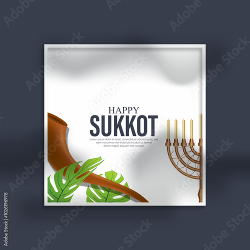 Happy Sukkot Festival Poster Banner