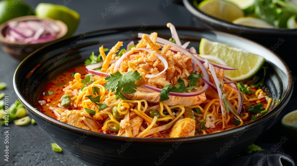 Khao Soi, Delicious Northern Thai Noodle Soup Khao Soi, Delicious Northern Thai Noodle Soup