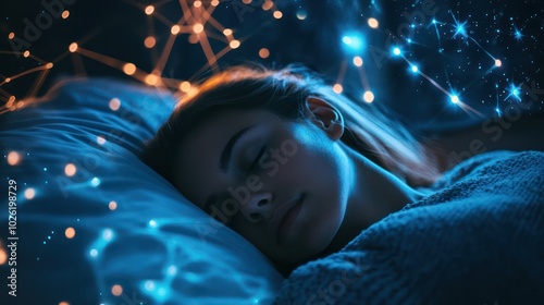 Biohacking techniques to enhance sleep quality, using natural supplements and optimized sleep environments. photo