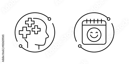 Rehab, recovery time line icons