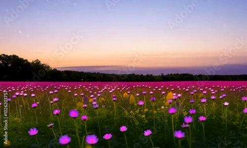 Wallpaper Mural Eternal Meadow with Flowers That Change Colors Torontodigital.ca