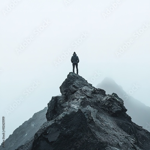 loneliness climbing a mountain 