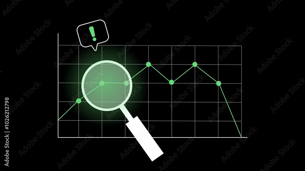 animation concept of analyzing statistical data, describing data analysis and data research