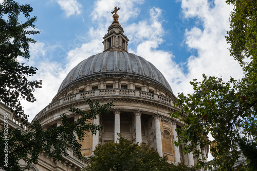 London, England: St Paul's Cathedral is an Anglican cathedral in London and is the seat of the Bishop of London	 photo