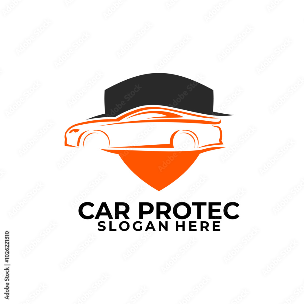 Car Protection logo design, Car Shield logo vector, Automobile logo design template Car Protection logo design, Car Shield logo vector, Automobile logo design template