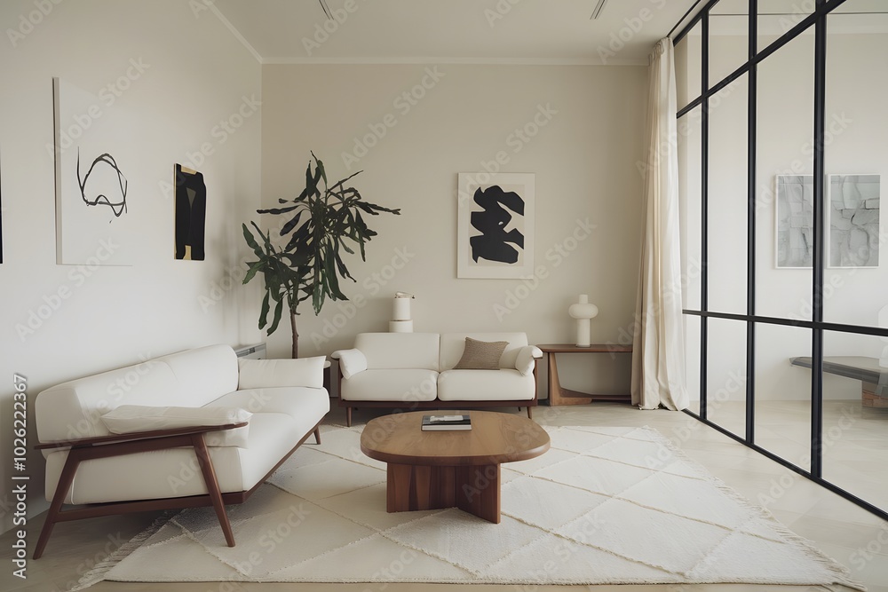 Minimalist interior design of modern living room Minimalist interior design of modern living room