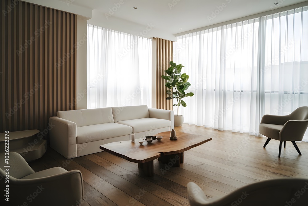 Minimalist interior design of modern living room Minimalist interior design of modern living room