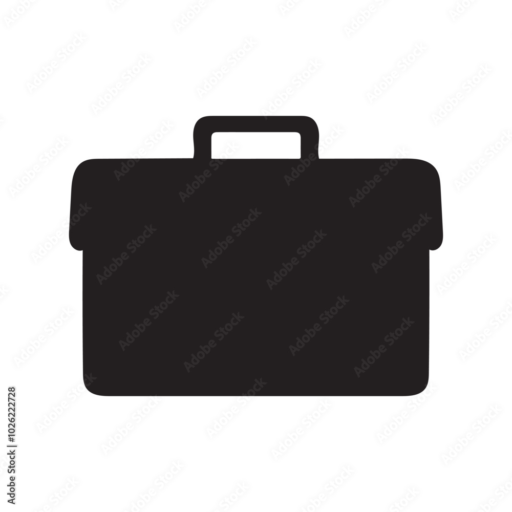 Toolbox silhouette icon vector on white background Toolbox silhouette icon vector on white background