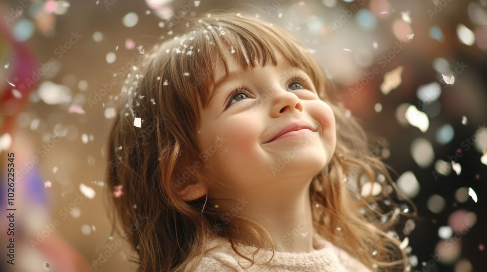Joyful moments surrounded by confetti Joyful moments surrounded by confetti