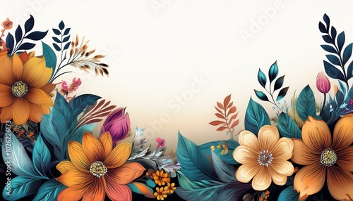 beautiful floral border