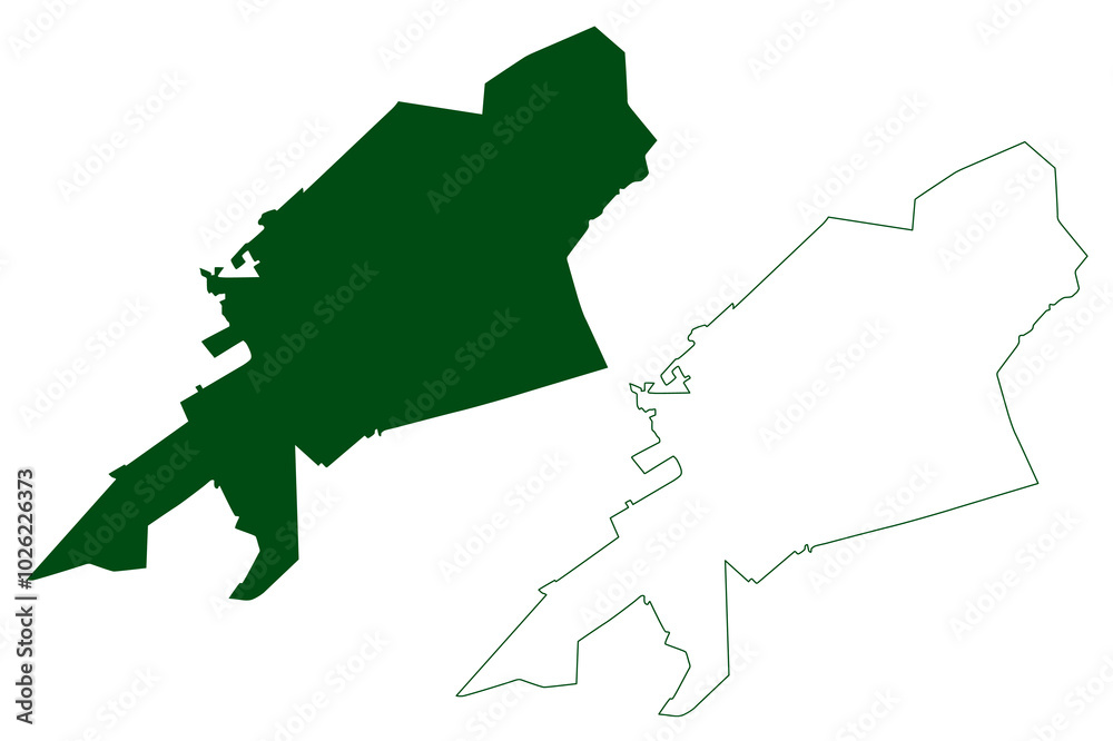 Vicente Guerrero municipality (Estado Libre y Soberano de Durango, Mexico, United Mexican States) map vector illustration, scribble sketch Vicente Guerrero map