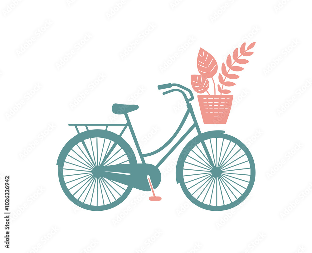 Fototapeta premium bicycle icon on a white background
