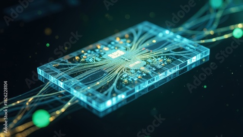 Advanced Photonic Chip Design Technology Concept