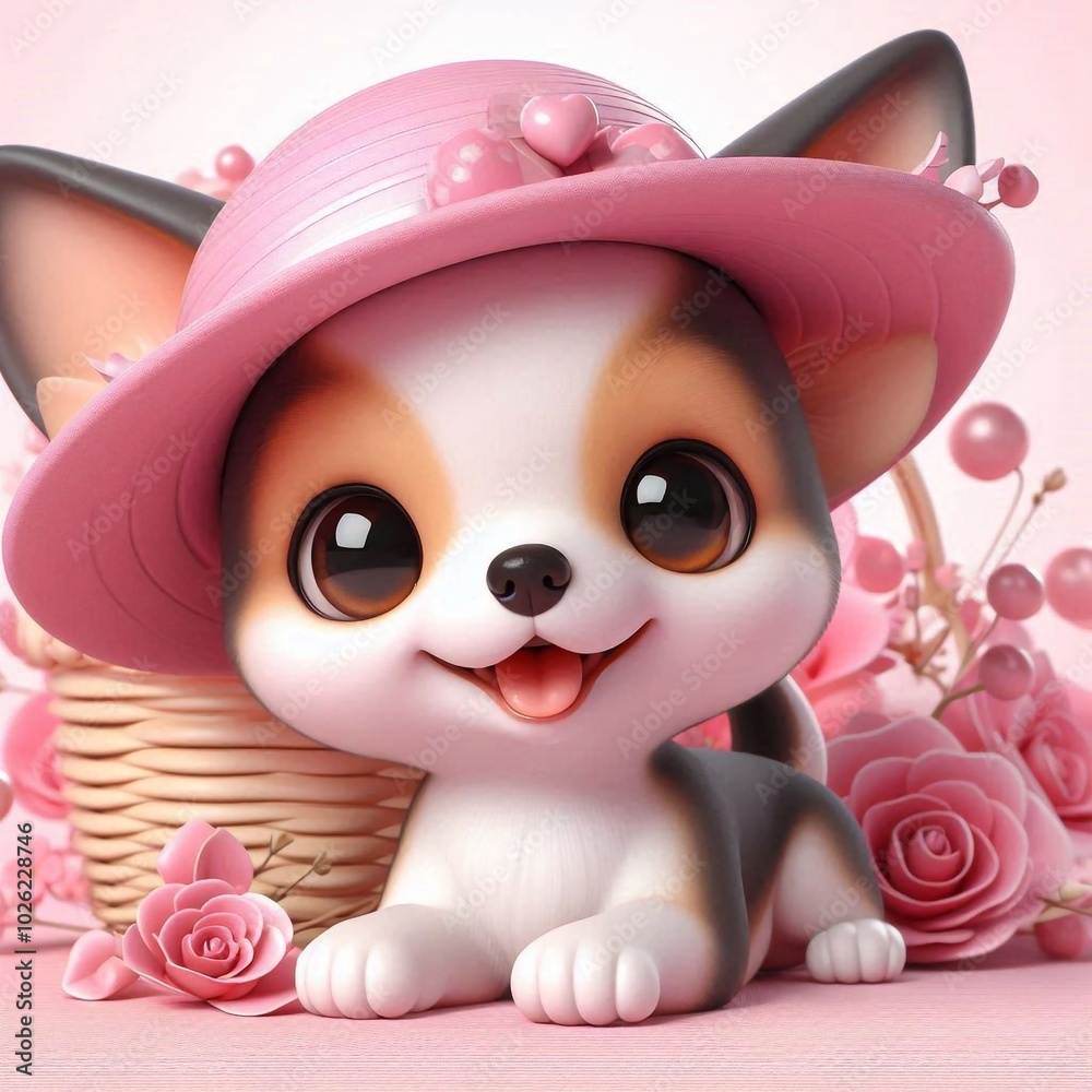 Fototapeta premium Chihuahua in pink